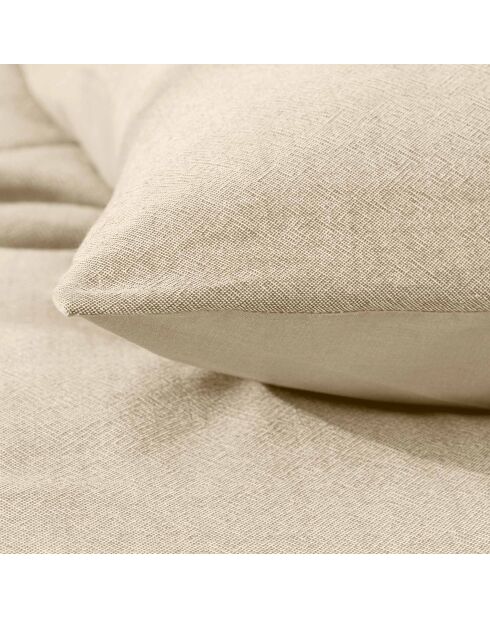 Parure housse de couette fils Meline sable