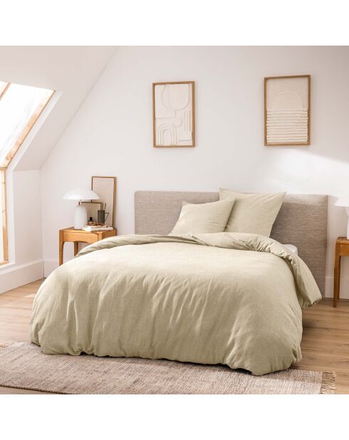 Parure housse de couette fils Meline sable