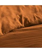 Parure housse de couette double Gaze de Coton Angelia caramel