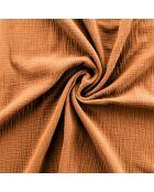 Parure housse de couette double Gaze de Coton Angelia caramel