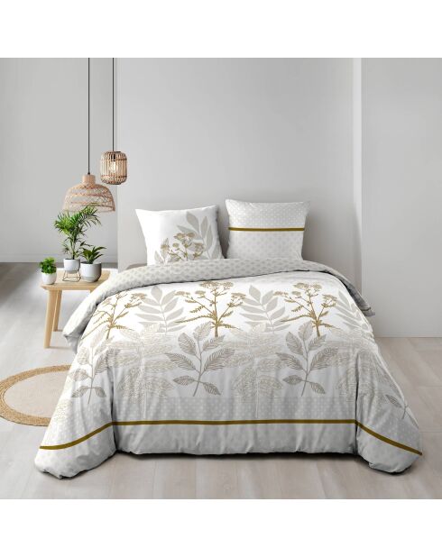 Parure Réversible 3 Pièces Raoni Naturel, 100 % Coton