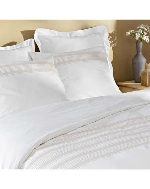 Set de 3 piezas Opera White, 100% algodón con hilos bordados teñidos