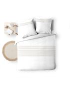 Set de 3 piezas Opera White, 100% algodón con hilos bordados teñidos