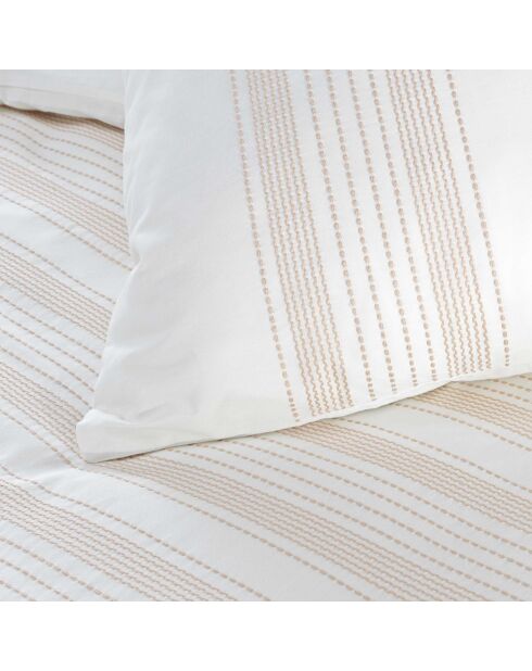 Set de 3 piezas Opera White, 100% algodón con hilos bordados teñidos