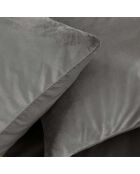 Parure housse de couette en Velours Velina anthracite