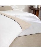 Parure housse de couette Gabrielle beige/blanc