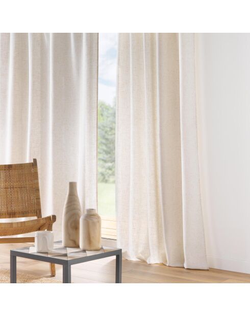 Rideau à Oeillets (140 x 240 cm) Pauline Naturel, Polyester & Lin
