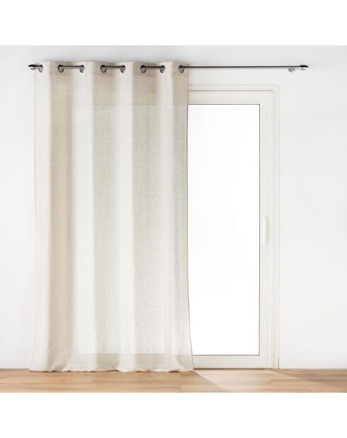 Rideau à Oeillets (140 x 240 cm) Pauline Naturel, Polyester & Lin
