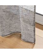 Voilage à Oeillets (140 x 240 Cm) Carlin Anthracite, Voile Texturé