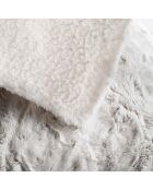 Plaid Hiver Chaud (125 x 150 cm) Alaska Naturel, Imitation Fourrure et Sherpa