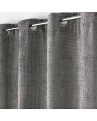 Tenda Grommet (140 x 260 cm) Leo antracite, velluto in ciniglia