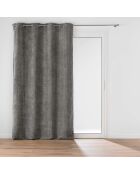 Tenda Grommet (140 x 260 cm) Leo antracite, velluto in ciniglia