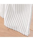 Rideau à Oeillets (140 x 260 cm) Nils Blanc, Flanelle Relief Unie