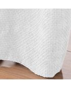 Rideau à Oeillets (140 x 260 cm) Leo Blanc, Velours Chenille