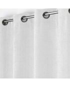 Rideau à Oeillets (140 x 260 cm) Leo Blanc, Velours Chenille