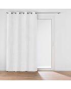 Rideau à Oeillets (140 x 260 cm) Leo Blanc, Velours Chenille