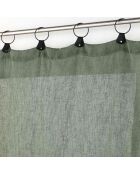 Rideau à anneaux voile tissé Linka kaki - 140x240 cm