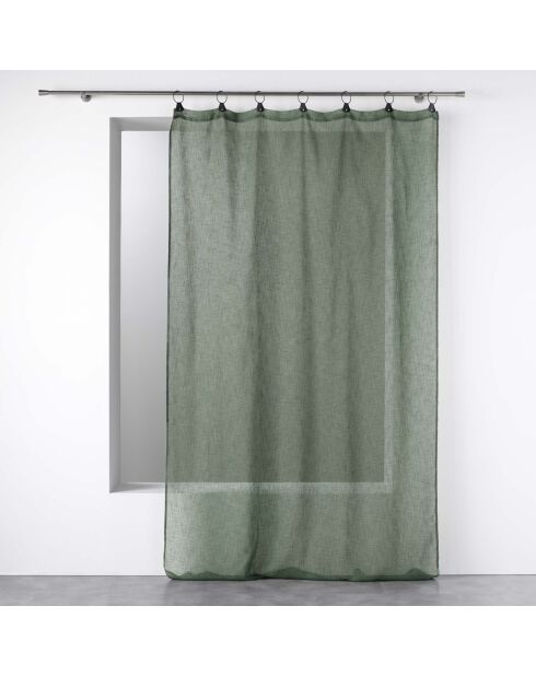 Voilage à Anneaux (140 x 240 Cm) Linka Kaki, Voile Tissé