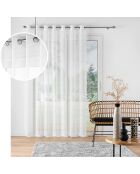 Carlino naturale trasparente con occhielli ad ampia larghezza (240 x 240 cm), velo strutturato