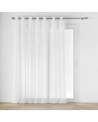 Carlino naturale trasparente con occhielli ad ampia larghezza (240 x 240 cm), velo strutturato