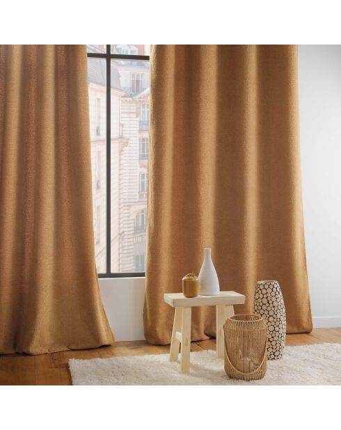 Rideau à Oeillets (140 x 240 cm) Wooly Camel, Bouclette Unie