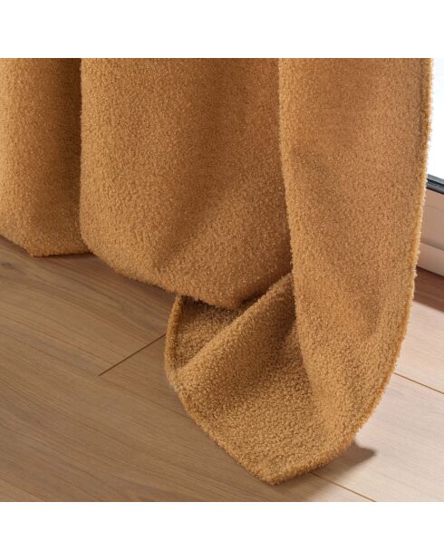 Rideau à Oeillets (140 x 240 cm) Wooly Camel, Bouclette Unie