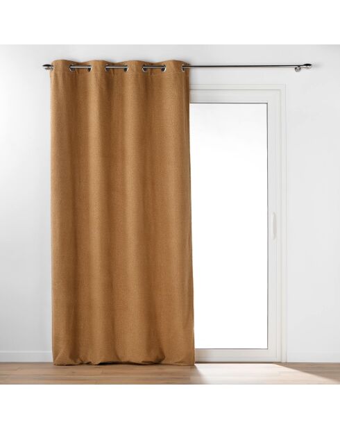 Rideau à Oeillets (140 x 240 cm) Wooly Camel, Bouclette Unie