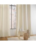 Rideau à Oeillets (140 x 240 cm) Wooly Naturel, Bouclette Unie