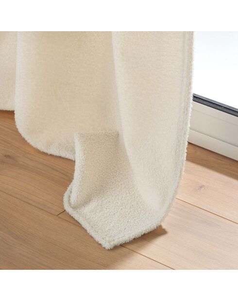 Rideau à Oeillets (140 x 240 cm) Wooly Naturel, Bouclette Unie