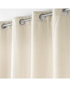 Rideau à Oeillets (140 x 240 cm) Wooly Naturel, Bouclette Unie