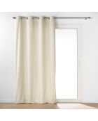 Rideau à Oeillets (140 x 240 cm) Wooly Naturel, Bouclette Unie