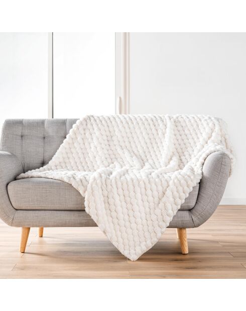 Calda coperta invernale (125 x 150 cm) Frosty Natural, pelliccia sintetica e sherpa