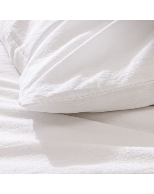 Parure 3 Pièces  Meline Blanc, 100% Coton Fils Teints