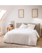 Parure 3 Pièces  Meline Blanc, 100% Coton Fils Teints