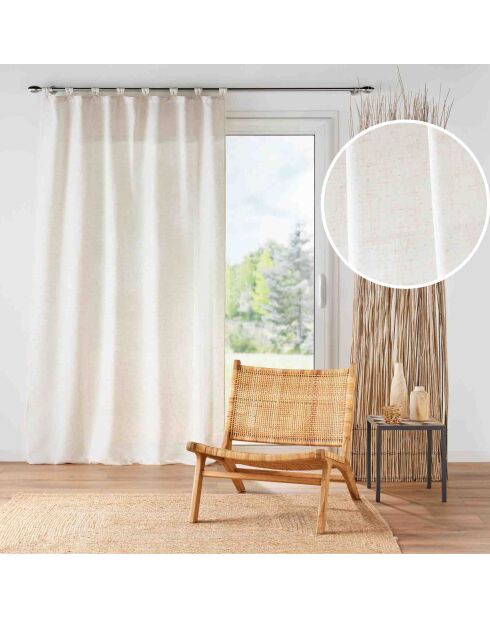 Rideau à Passants (140 x 240 cm) Pauline Naturel, Polyester & Lin