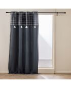 Rideau à Oeillets (140 x 240 cm) Everest Anthracite, Coton / Polyester avec Top