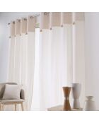 Rideau à Oeillets (140 x 240 cm) Milano Naturel, Coton / Polyester avec Top