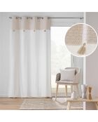 Rideau à Oeillets (140 x 240 cm) Milano Naturel, Coton / Polyester avec Top