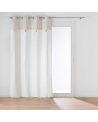 Rideau à Oeillets (140 x 240 cm) Milano Naturel, Coton / Polyester avec Top