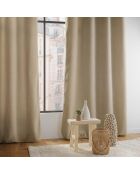 Rideau à Oeillets (140 x 240 cm) Wooly Beige, Bouclette Unie