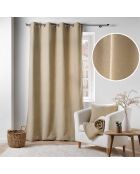 Rideau à Oeillets (140 x 240 cm) Wooly Beige, Bouclette Unie