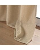 Rideau à Oeillets (140 x 240 cm) Wooly Beige, Bouclette Unie