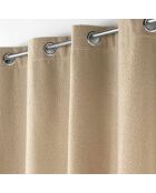 Rideau à Oeillets (140 x 240 cm) Wooly Beige, Bouclette Unie