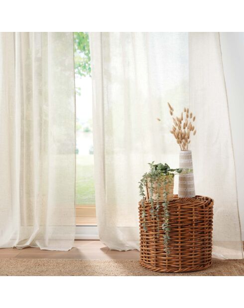 Voilage à Oeillets (140 x 240 cm) Aline Naturel, Polyester & Lin
