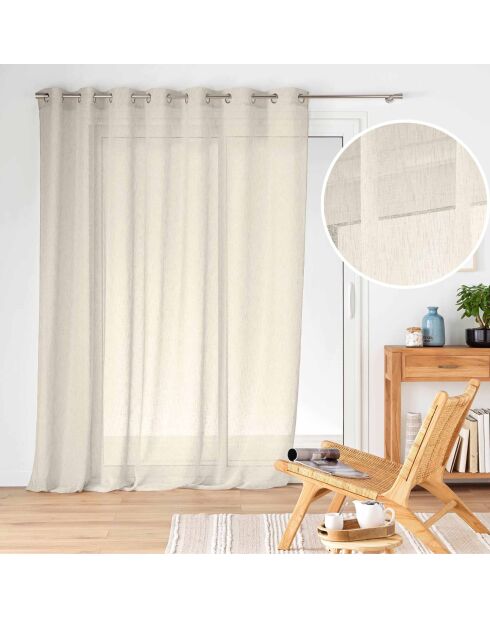 Voilage à Oeillets Grande Largeur (240 x 240 cm) Carlin Lin, Voile Tissé