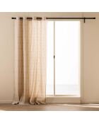 Rideau à Oeillets (140 x 240 cm) Ondine Blanc, Polycoton Imprimé Métallisé