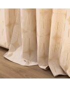 Rideau à Oeillets (140 x 280 cm) Ondine Blanc, Polycoton Imprimé Métallisé