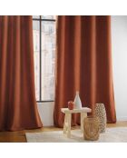 Rideau à Oeillets (140 x 240 cm) Wooly Terracotta, Bouclette Unie