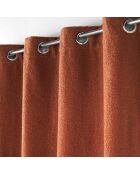 Rideau à Oeillets (140 x 240 cm) Wooly Terracotta, Bouclette Unie