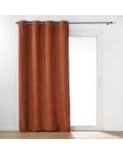 Rideau à Oeillets (140 x 240 cm) Wooly Terracotta, Bouclette Unie